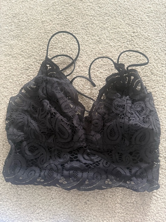 PINK Victoria's Secret Other - PINK Victoria's Secret Black Lace Bralette with Logo Plate